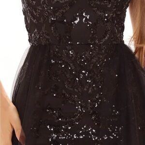 Black Sequined Women's Dress